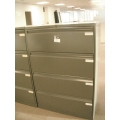 4 Drawer Lateral File Cabinet, Knoll, Grey 42" wide
